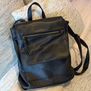 Style & Co. Black Leather Backpack